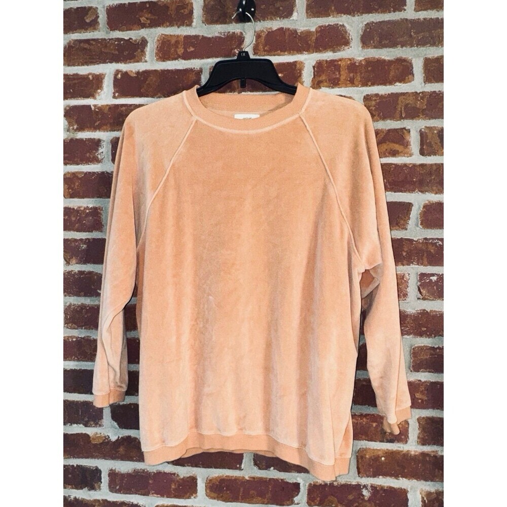 Aerie oversized‎ velour style sweatshirt light peach XS